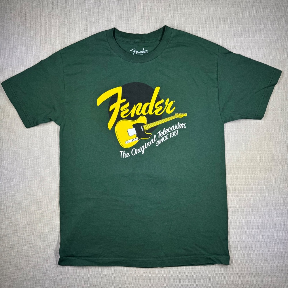 Fender Mens The Original Telecaster Since 1951 Graphic T-Shirt Green Large